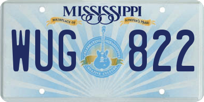 MS license plate WUG822