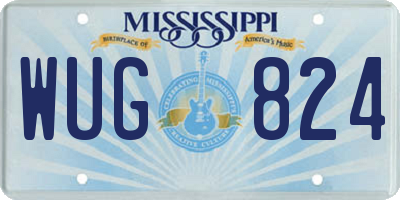 MS license plate WUG824