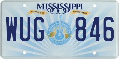 MS license plate WUG846
