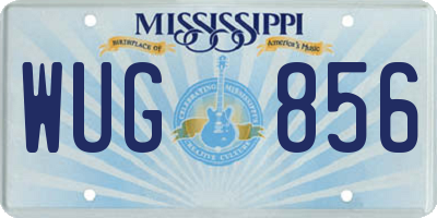 MS license plate WUG856