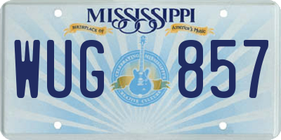 MS license plate WUG857