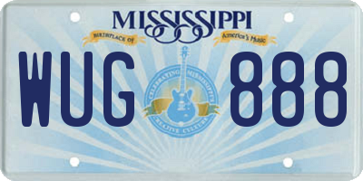 MS license plate WUG888