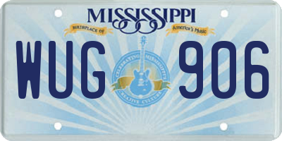 MS license plate WUG906