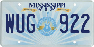 MS license plate WUG922