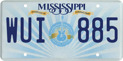 MS license plate WUI885
