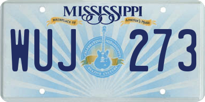 MS license plate WUJ273