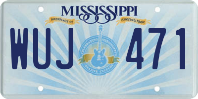 MS license plate WUJ471