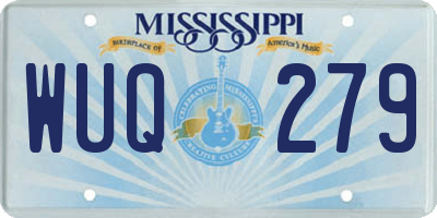 MS license plate WUQ279