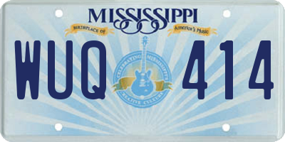 MS license plate WUQ414