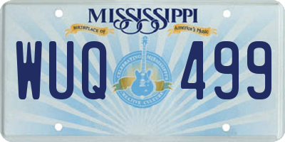 MS license plate WUQ499