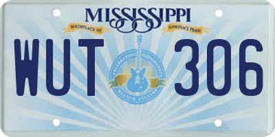 MS license plate WUT306