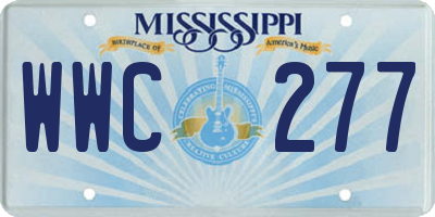 MS license plate WWC277