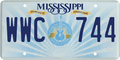 MS license plate WWC744