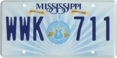 MS license plate WWK711