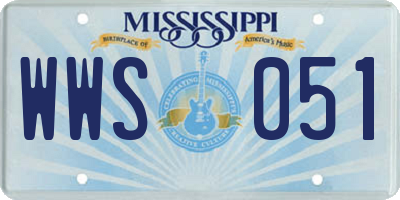 MS license plate WWS051