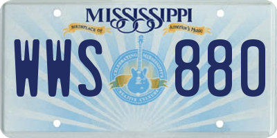MS license plate WWS880