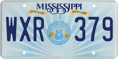 MS license plate WXR379