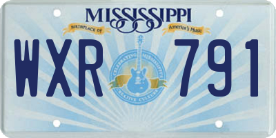 MS license plate WXR791