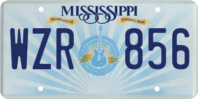 MS license plate WZR856