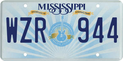 MS license plate WZR944