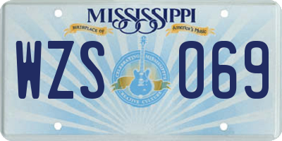 MS license plate WZS069