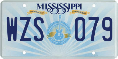 MS license plate WZS079