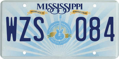 MS license plate WZS084