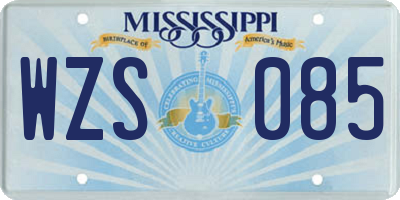 MS license plate WZS085