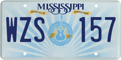 MS license plate WZS157