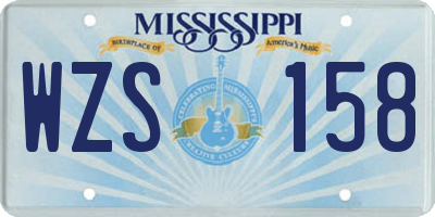 MS license plate WZS158