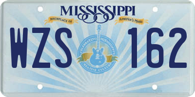 MS license plate WZS162