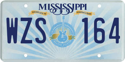 MS license plate WZS164