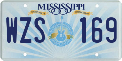 MS license plate WZS169