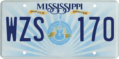 MS license plate WZS170