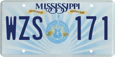 MS license plate WZS171