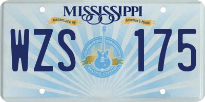 MS license plate WZS175
