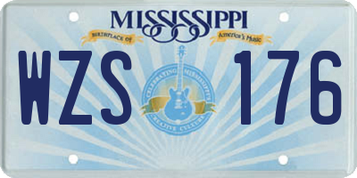 MS license plate WZS176