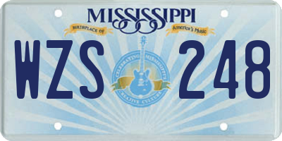 MS license plate WZS248