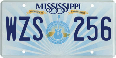 MS license plate WZS256
