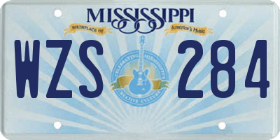 MS license plate WZS284