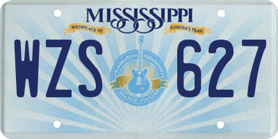 MS license plate WZS627