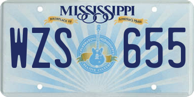 MS license plate WZS655