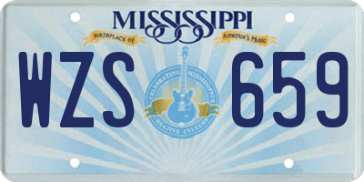 MS license plate WZS659