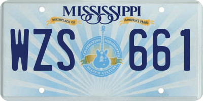 MS license plate WZS661