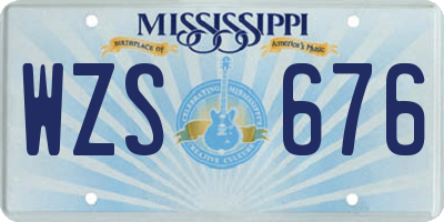 MS license plate WZS676