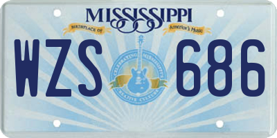 MS license plate WZS686