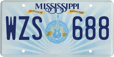 MS license plate WZS688
