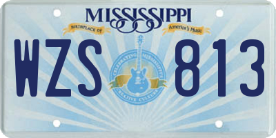 MS license plate WZS813