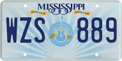 MS license plate WZS889