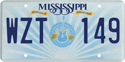 MS license plate WZT149
